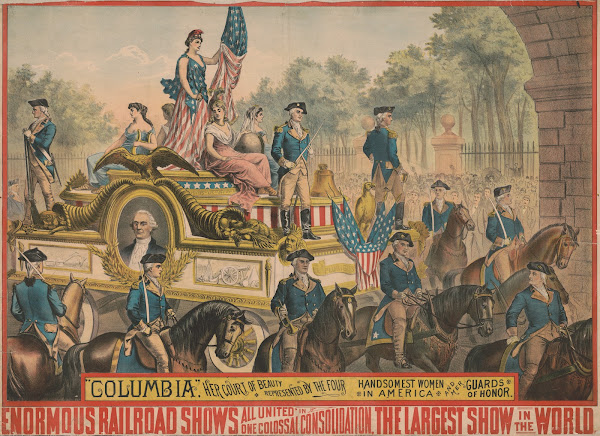 Enormous railroad shows all united in one consolidation 1882