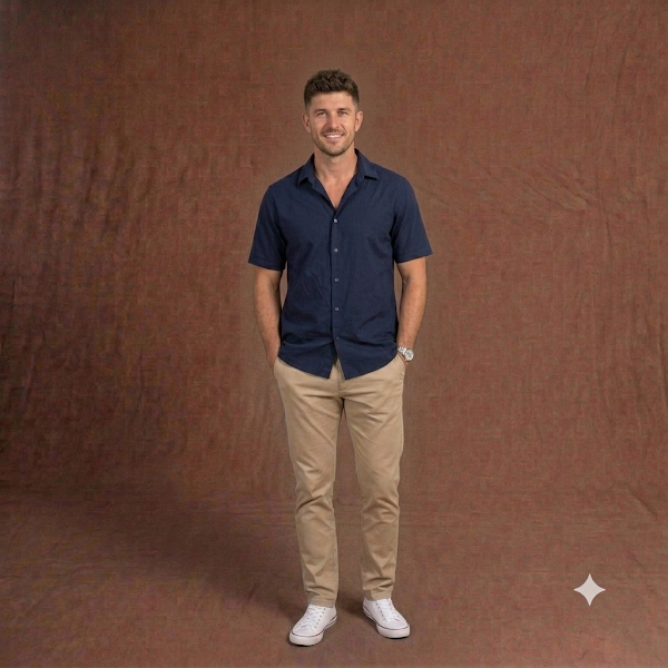 Camisa Azul Turquí Michael Kors