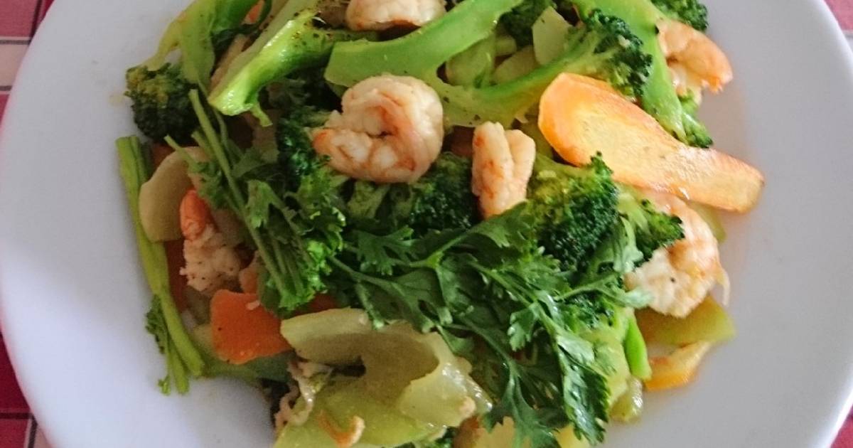 Bông cải xanh xào tôm