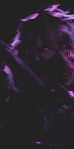 Anime, Women, Purple Hair, Purple Clothing, Black 4K Wallpaper Background