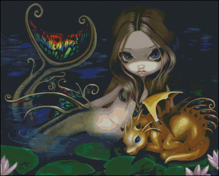 CMP 220345 Mermaid With A Golden Dragon