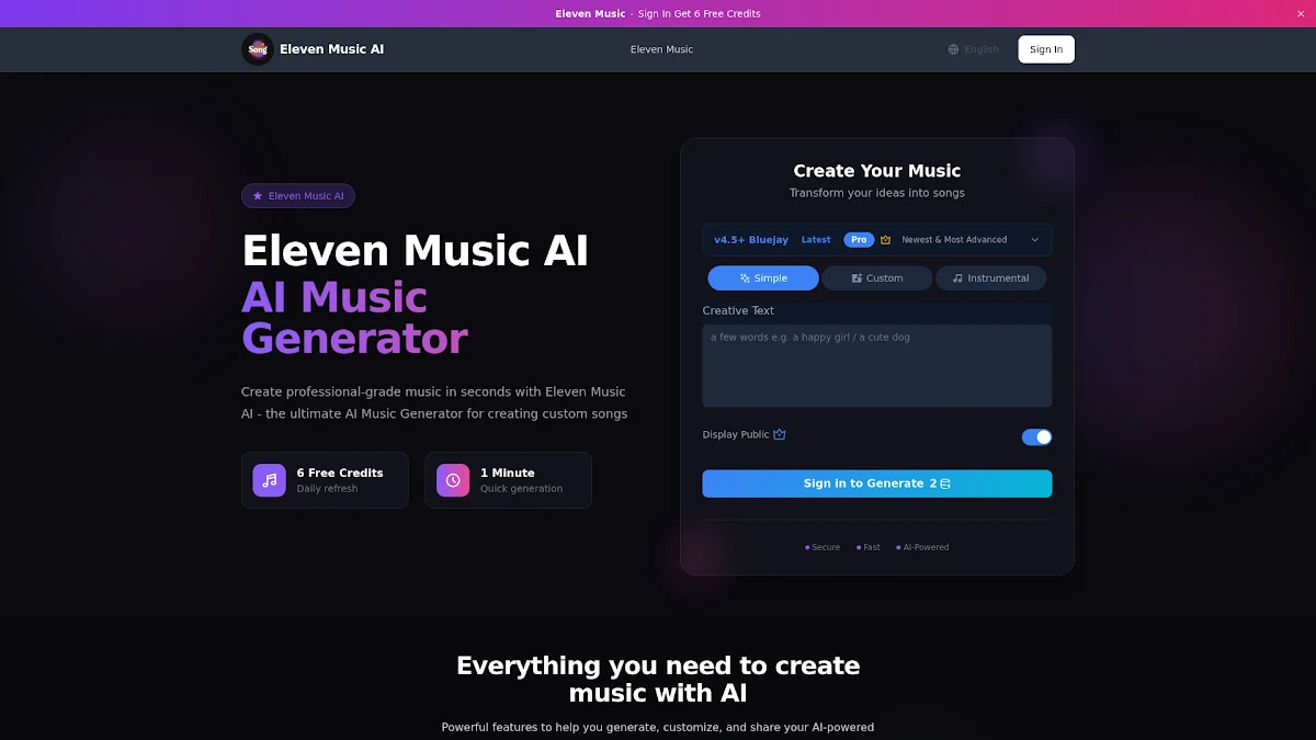 Captura de Eleven Music