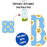 Canva Frames Scribble Stroke and Sketch Alphabet Doodle photo 4 template 269