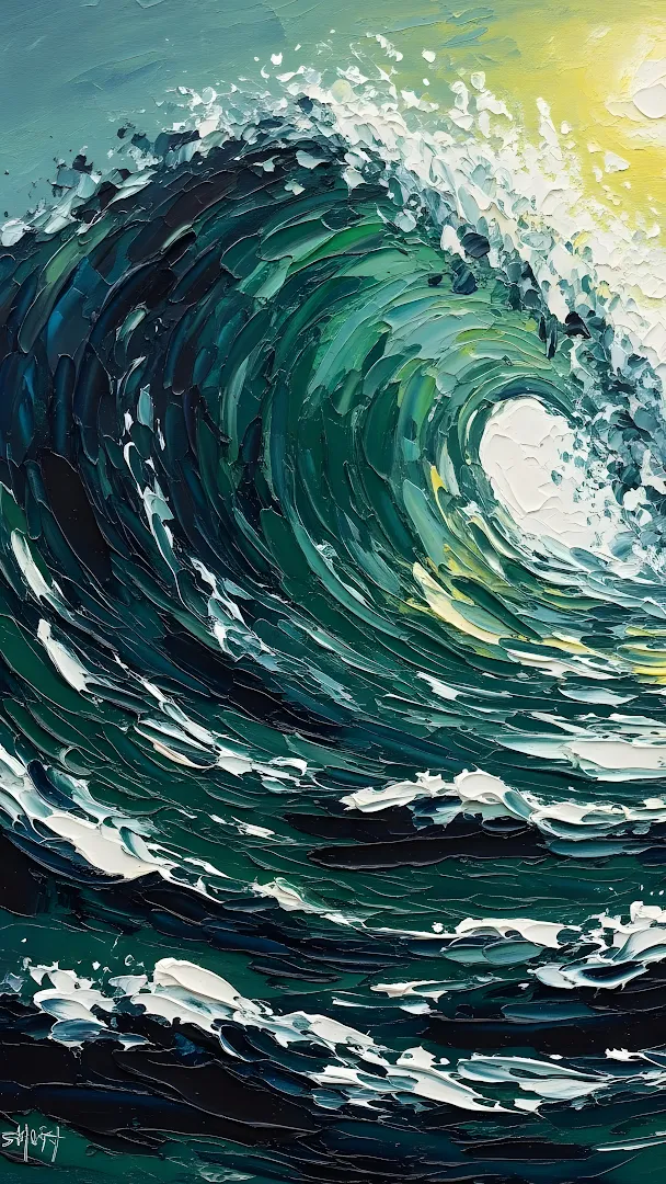 Misty Forest Canopy View in Soft Morning Light