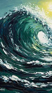 Misty Forest Canopy View in Soft Morning Light