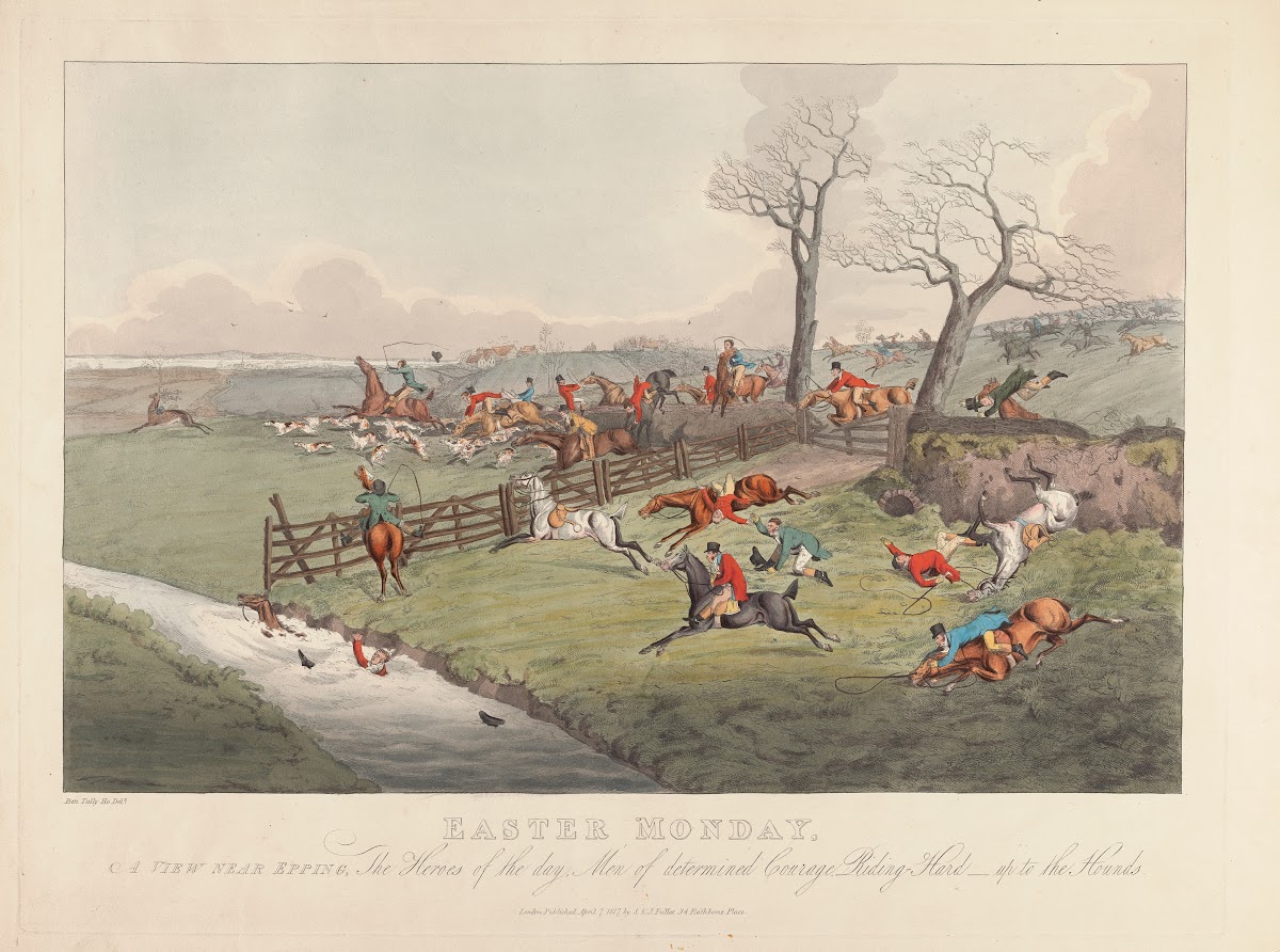 Easter Monday Stag Hunting A View near Epping 1817