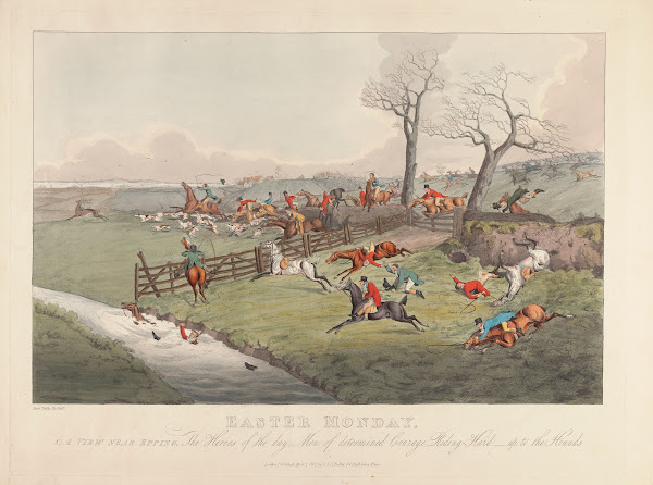 Easter Monday Stag Hunting A View near Epping 1817
