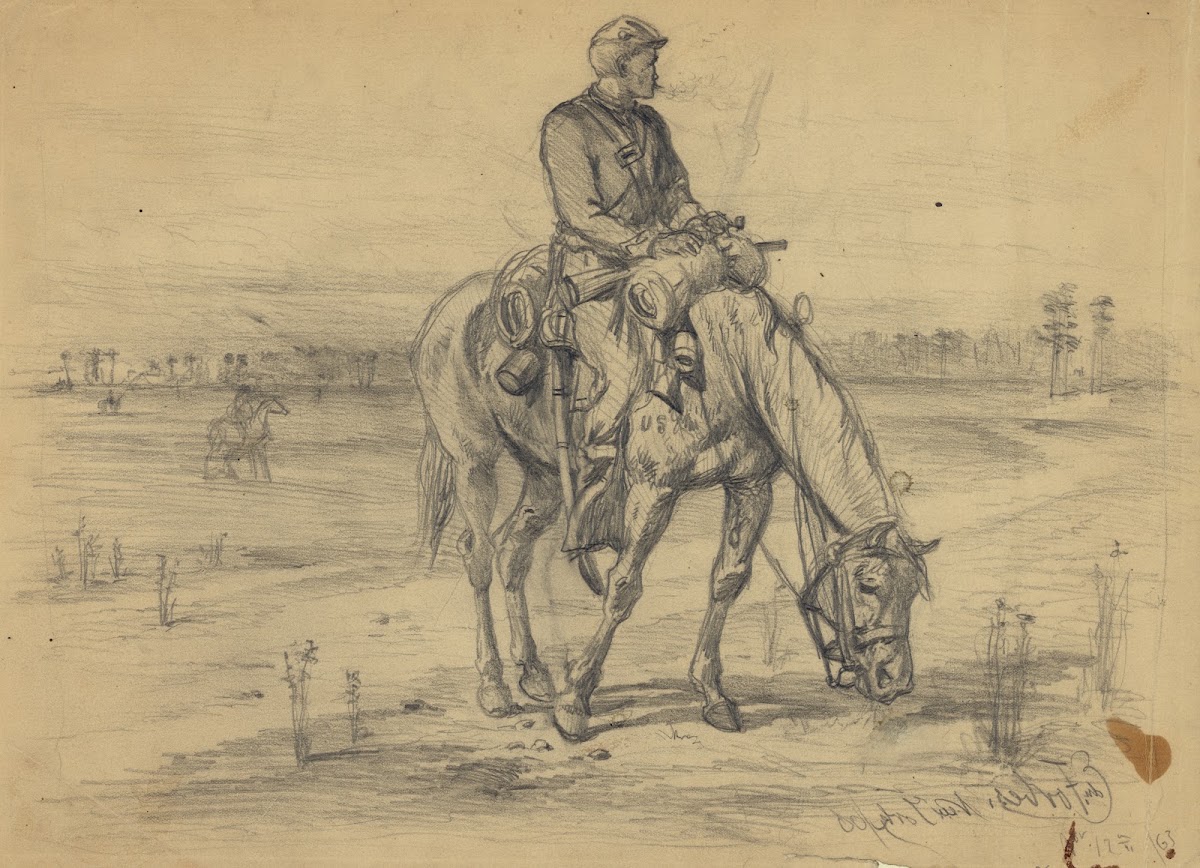 A cavalry vidette Taking it easy 1863