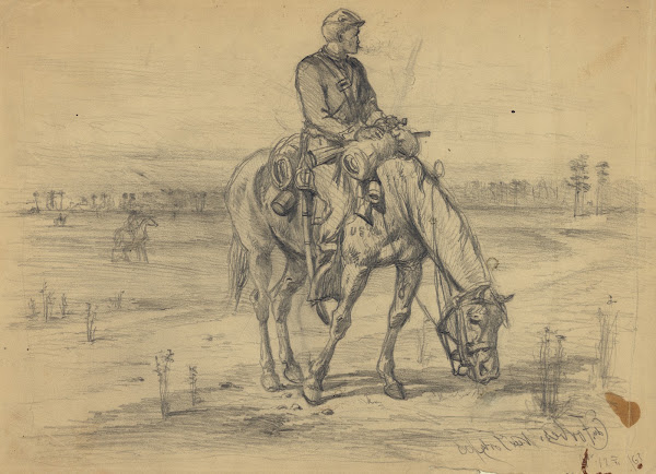 A cavalry vidette Taking it easy 1863