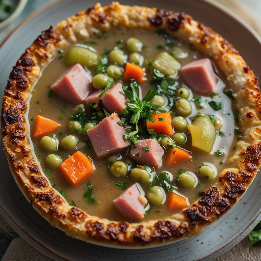Easy Split Pea Soup with Ham and Veggies Recipe for Quick Comfort Food finished