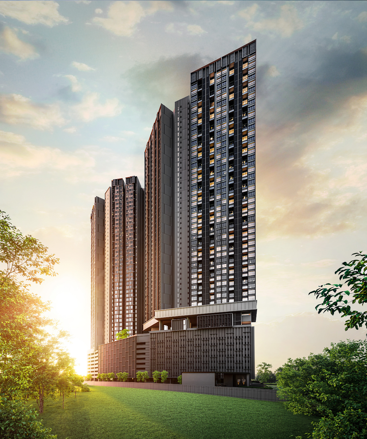 Aricia Residences — building facade render