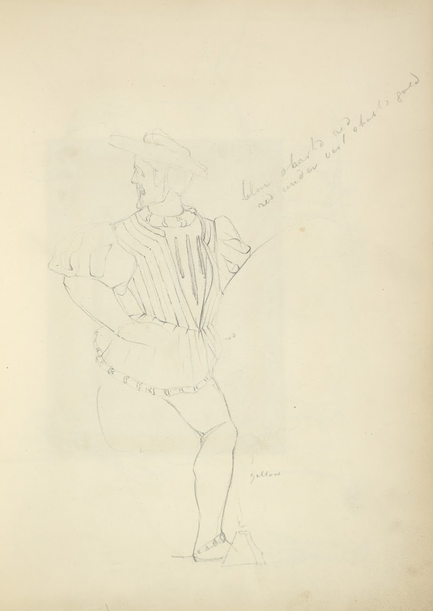 Man in hat tunic and tights 1840