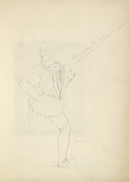 Man in hat tunic and tights 1840