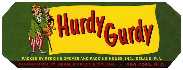 Hurdy Gurdy Produce Label 1940s