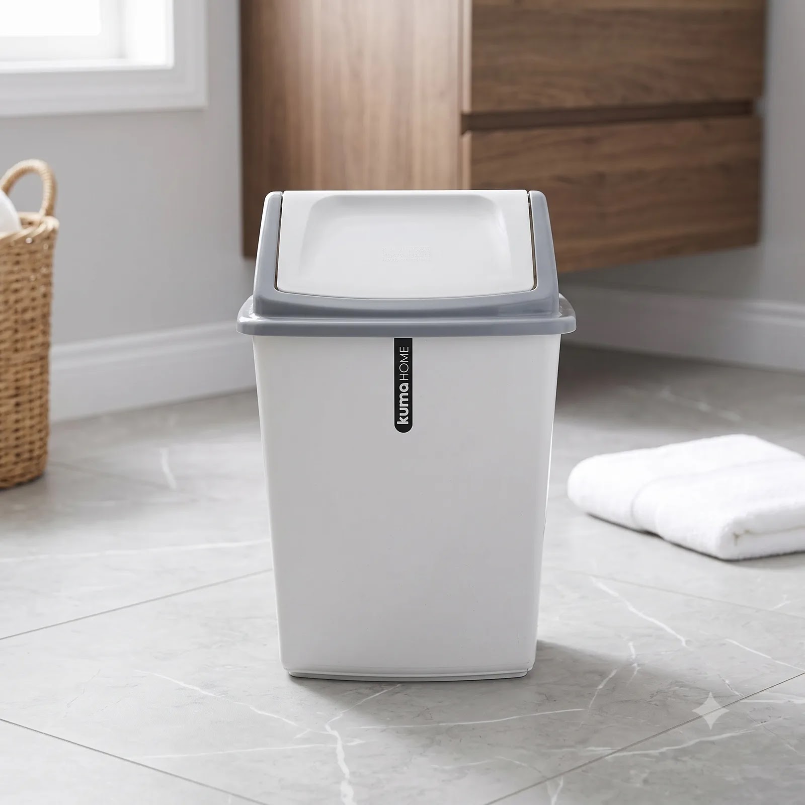 Recipiente De Residuo Vaivén Rectangular 8l Blanco