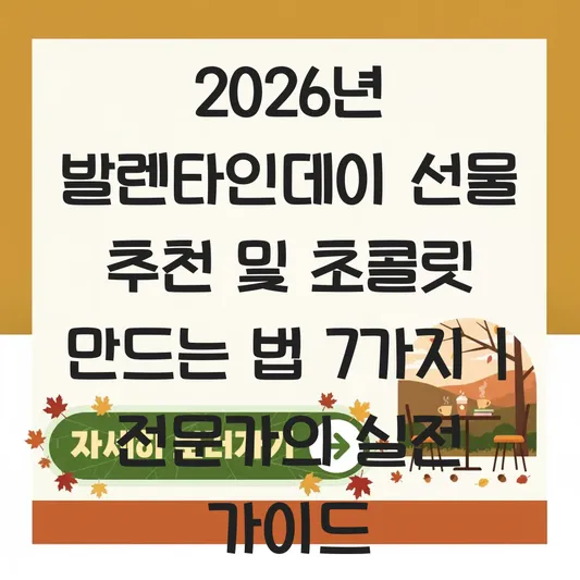 발렌타인데이 선물 추천 및 초콜릿 만드는 법 대표 이미지