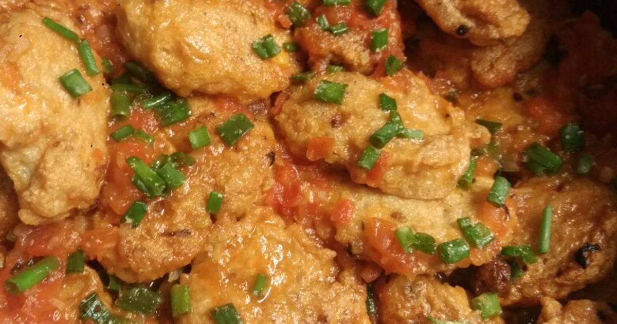 Chả cá chiên sốt cà