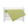 Children's replacement bedding set 3 el Twins Auro Print (calico) fitted sheet green