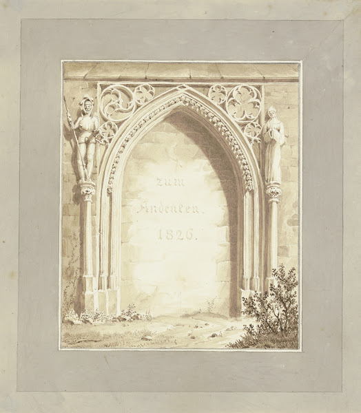 Zugemauertes Gotisches Portal Mit Der Inschrift Zum Andenken 1826 1826