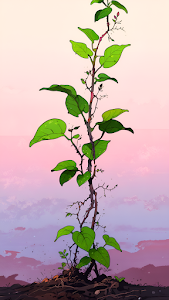 Young Sapling Growing Against Soft Pink and Purple Sky