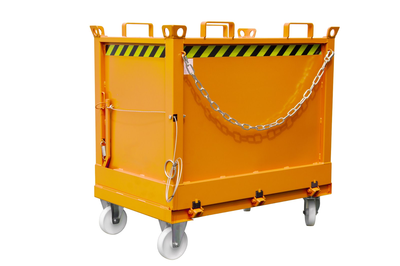 Bodemklepcontainer FB 750, gelakt, Geeloranje