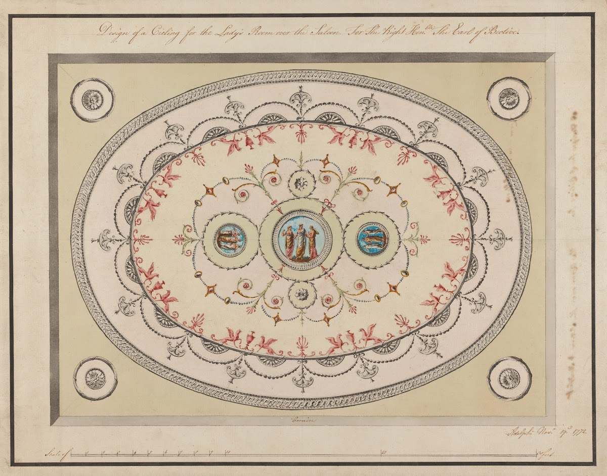 Headfort House Ireland Ladys Room Ceiling 1772