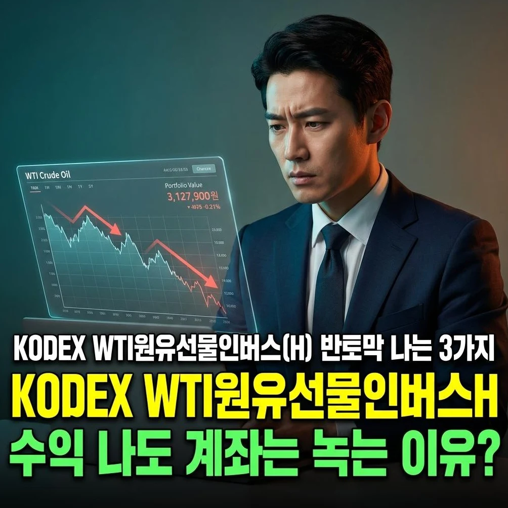 KODEX WTI원유선물인버스(H), 유가 하락만 믿고 샀다가 원금 반토막 나는 3가지 결정적 실수