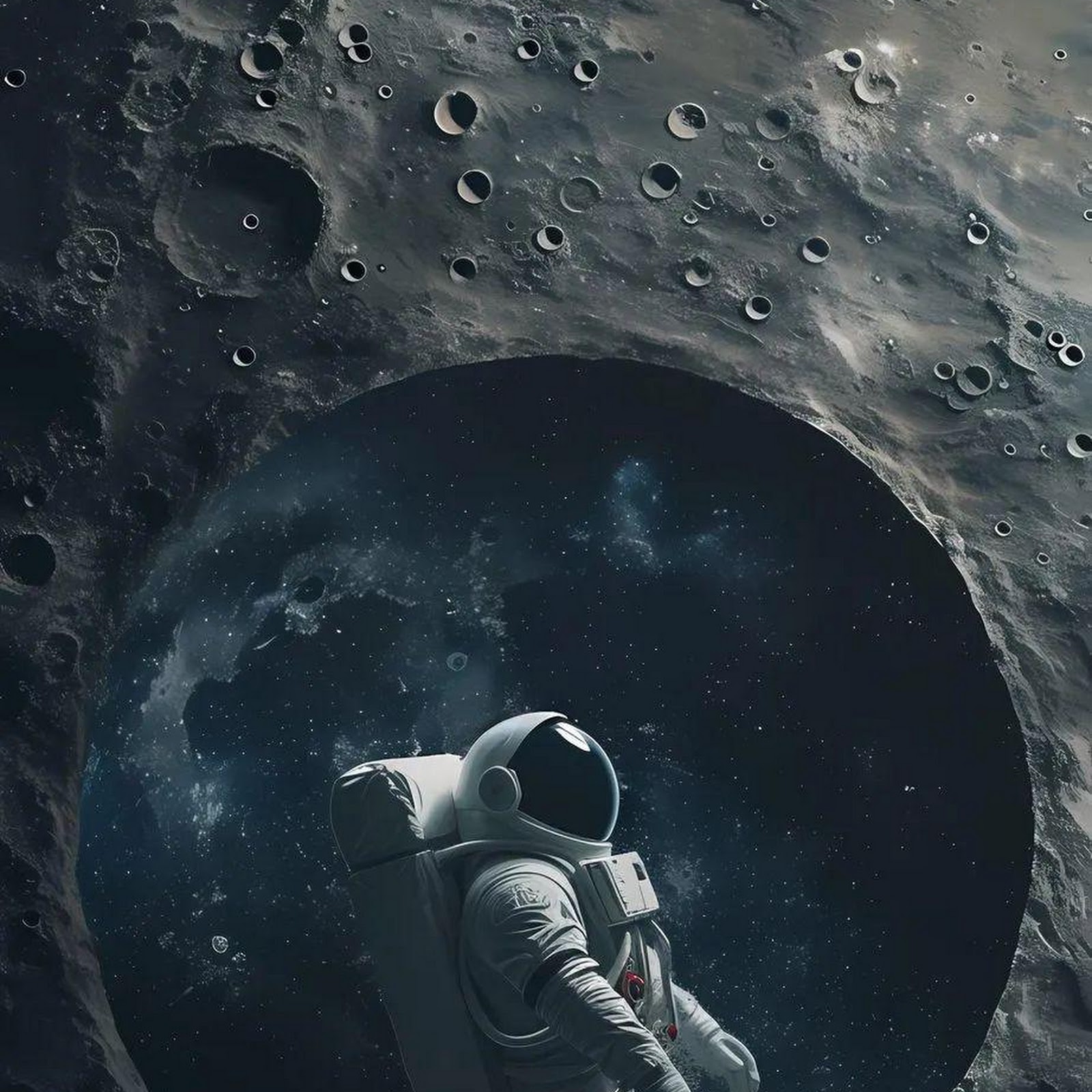 Download Astronaut Stepping Through Space Portal iPhone