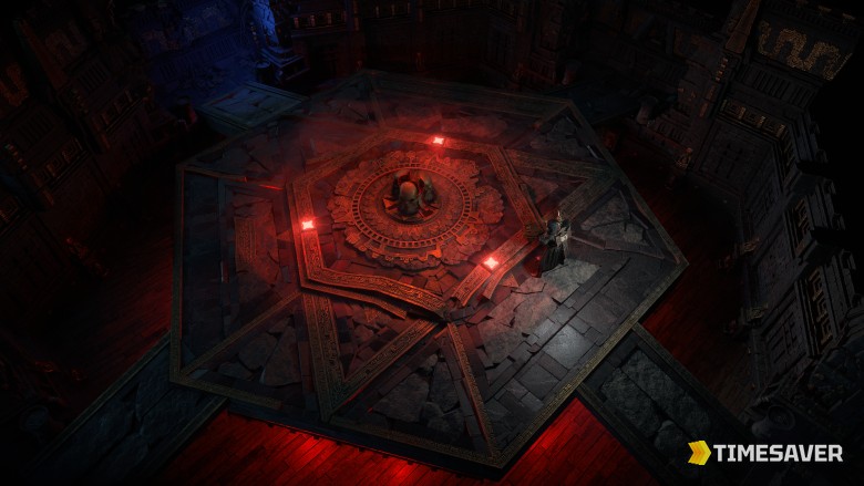 The Corruption Altar inside Atziri's Vaal Temple — the Locus of Corruption where Architect's Orbs are acquired in PoE2.