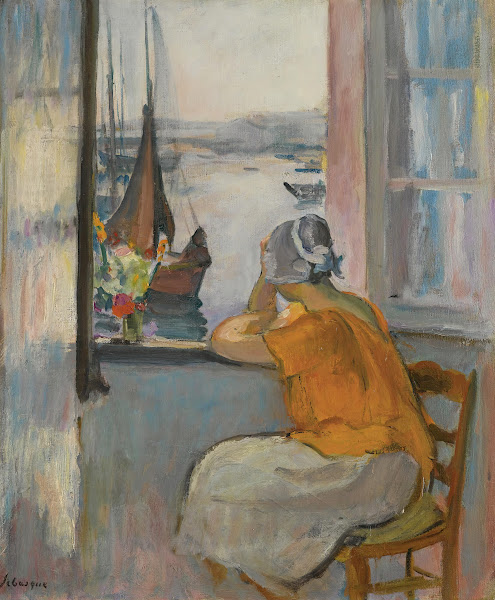 Jeune Femme Devant La Fenêtre Ouverte À Lîle Dyeu
