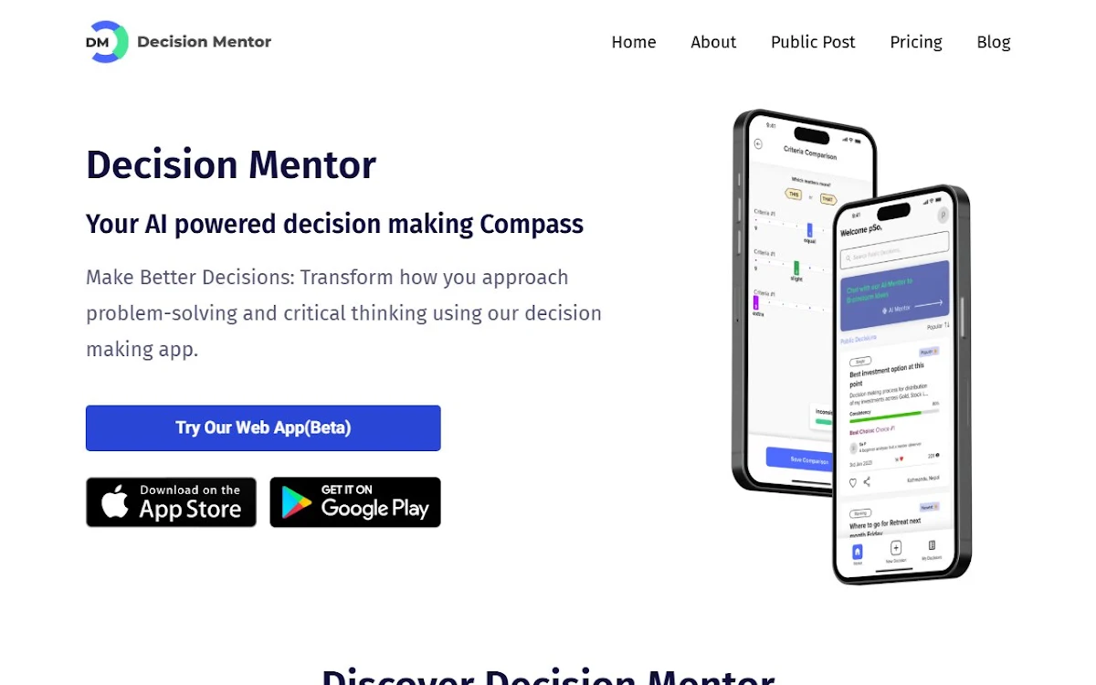 Captura de Decision Mentor