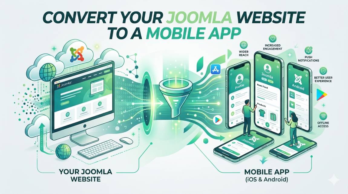 Convert Joomla Website to Android & iOS App (No Coding)