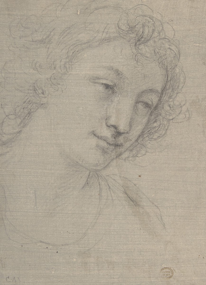 Figure of Young Man or Woman in Bust length in Three Quarter View 17001713