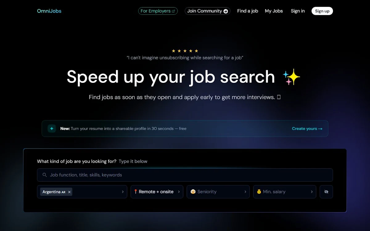 Captura de OmniJobs