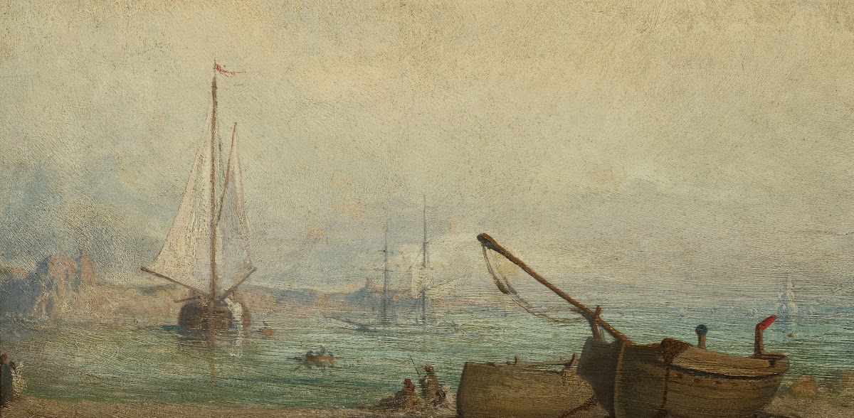 View of the Avignon port 1840 1845