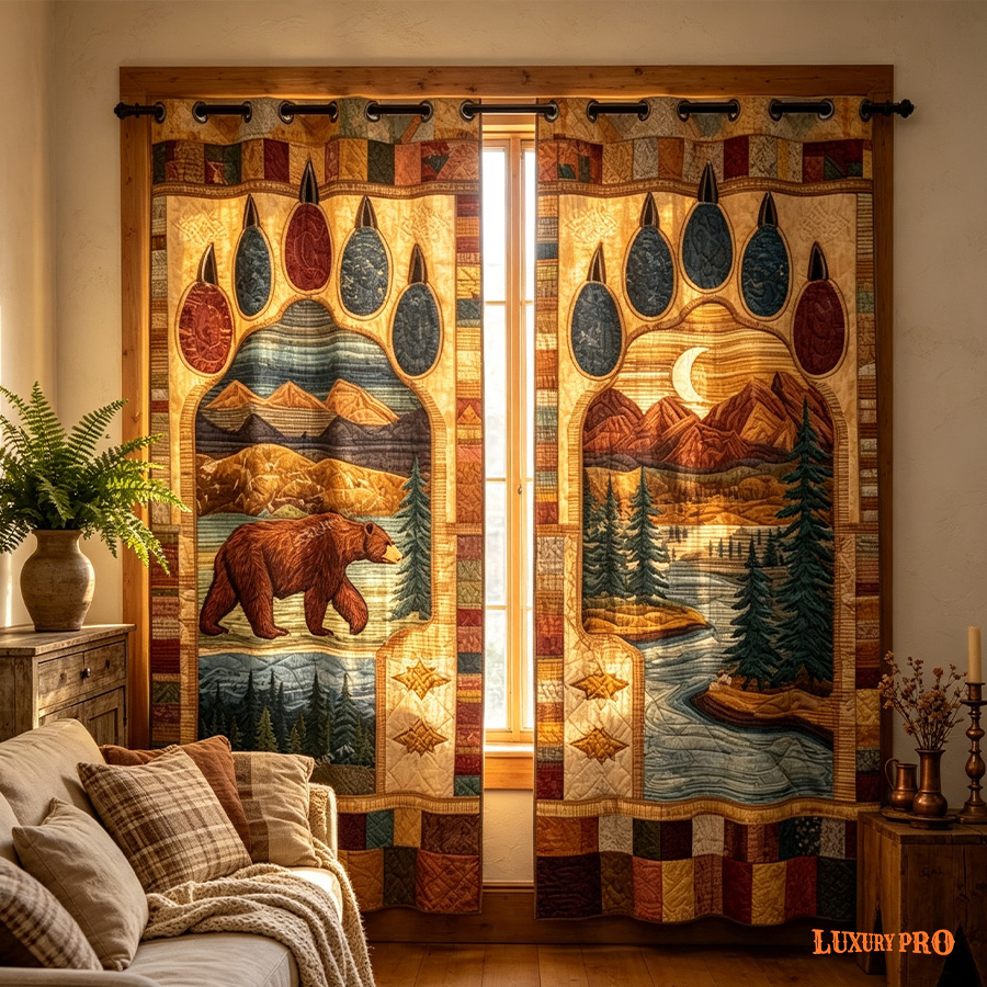 Free‑Motion Quilted Curtain