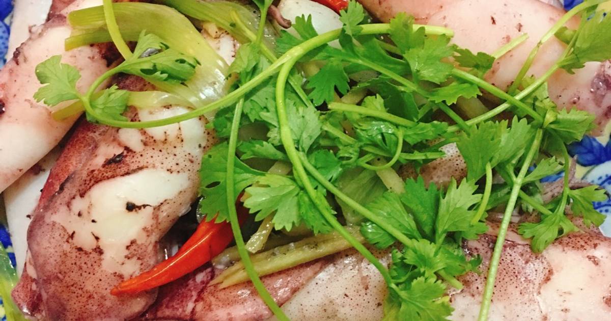 Mực Sữa Hấp Gừng