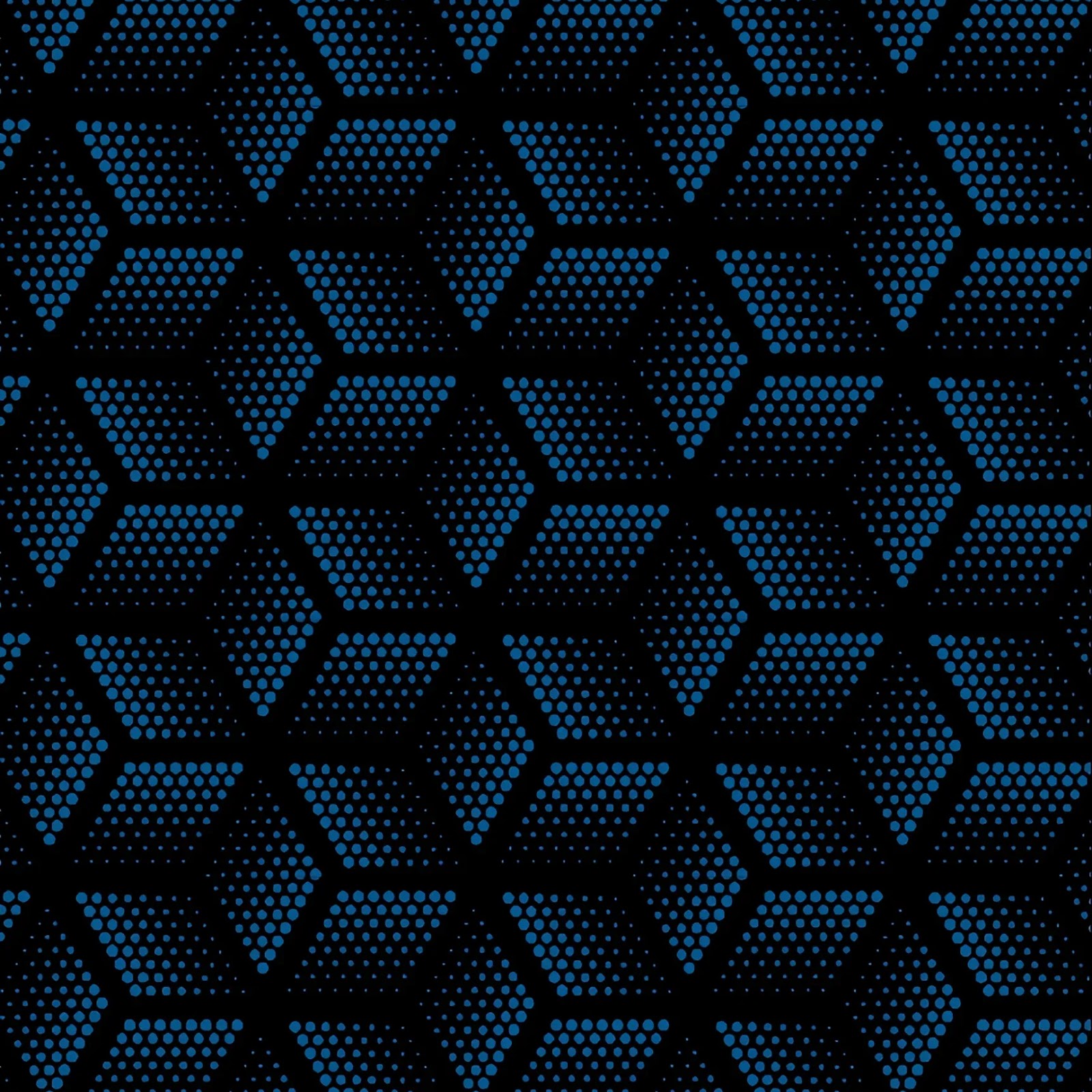 Download Dark Blue Geometric Cube Pattern 2K iPhone