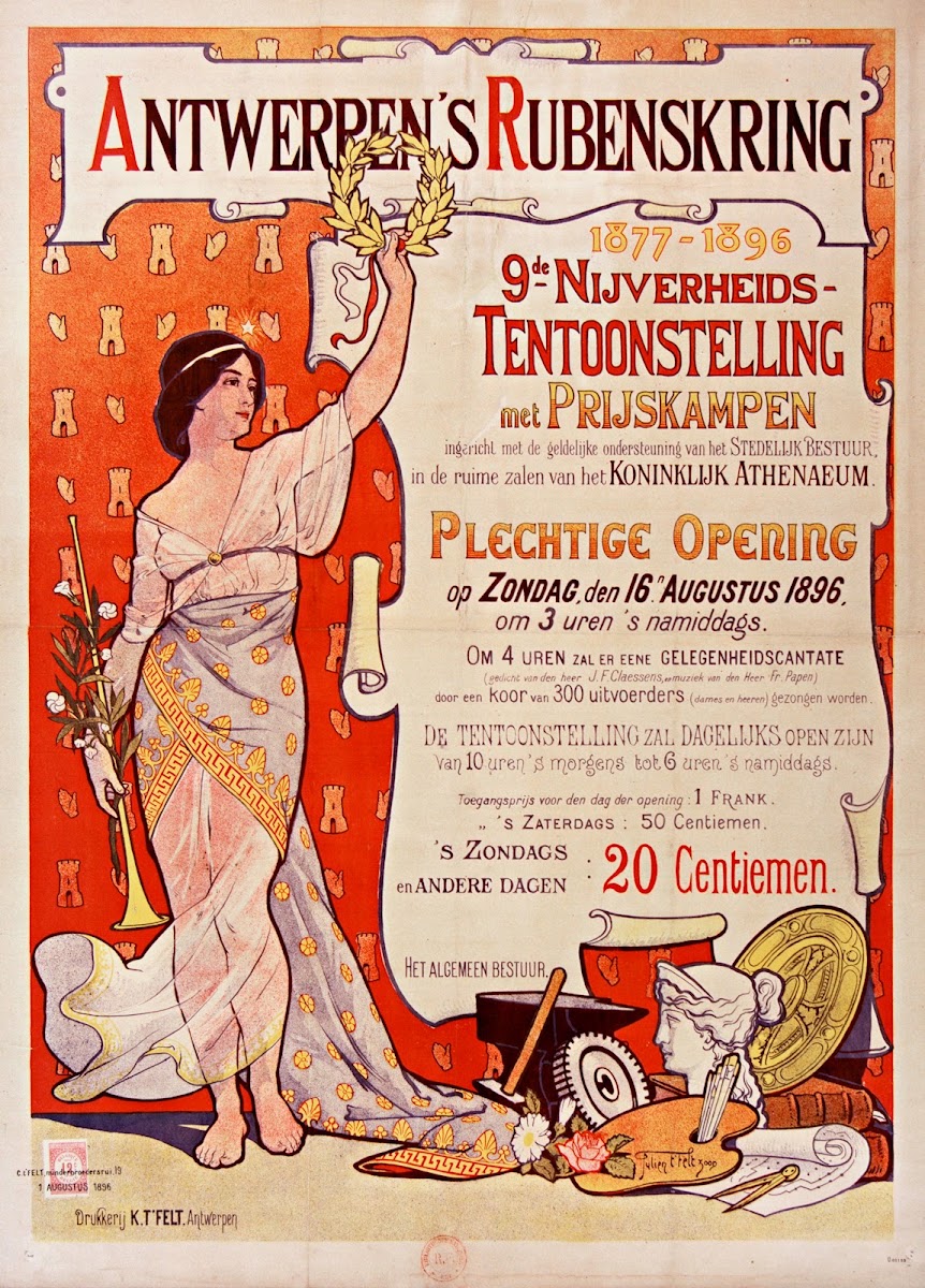 Antwerpems Rubenskring 1877 1896 9de Nijverheids Tentoostelling met Prijskampen