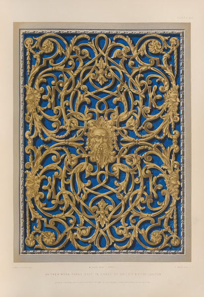 An open work panel cast in brass 1851   1853