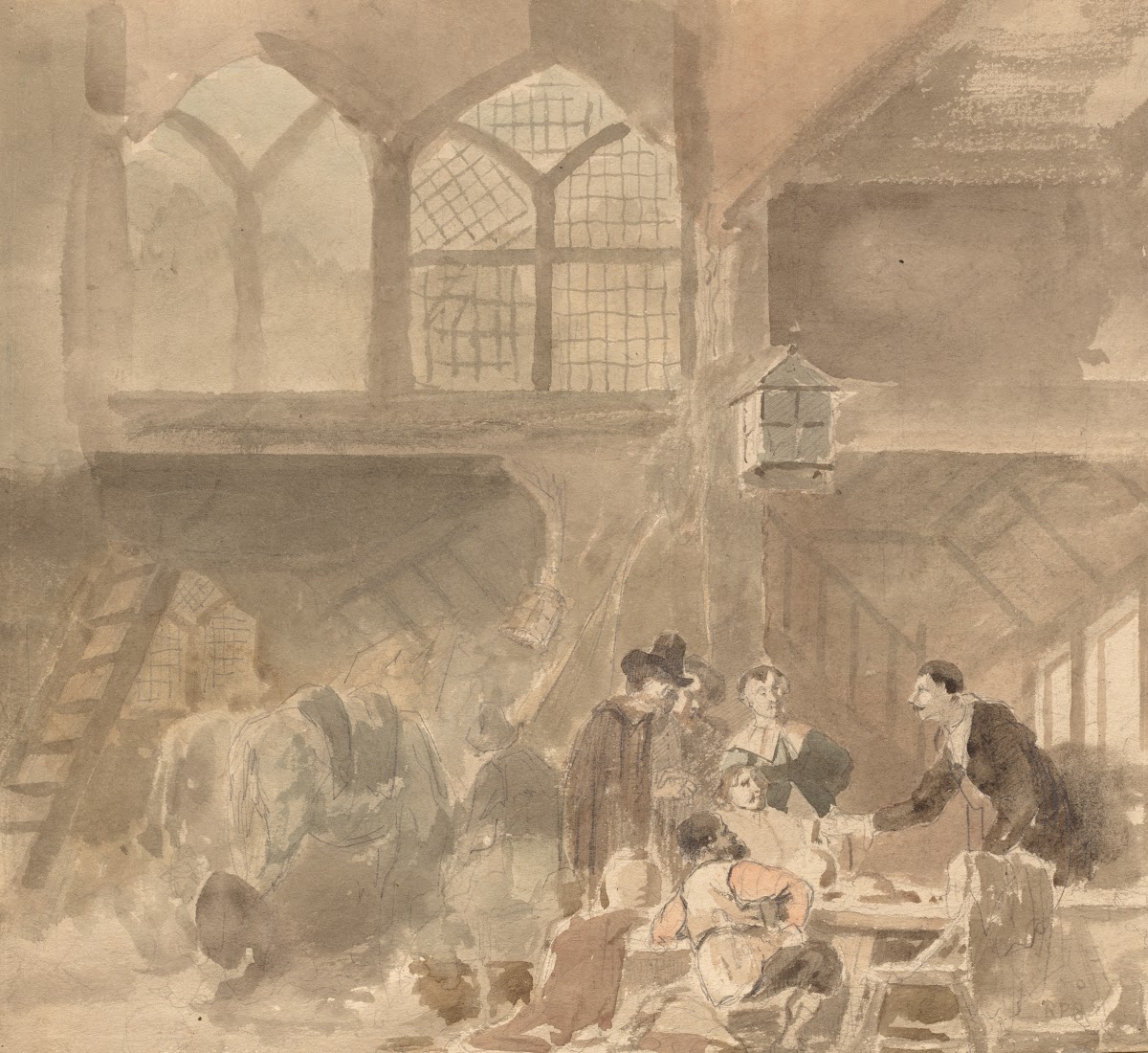 Interior of an Inn 1800s