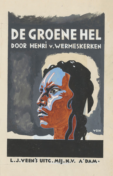 Bandontwerp voor Henri van Wermeskerken De groene hel Het blanke mysterie van de