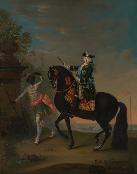 The Empress Elizabeth of Russia 17091762 on Horseback Attended by a Page after 1