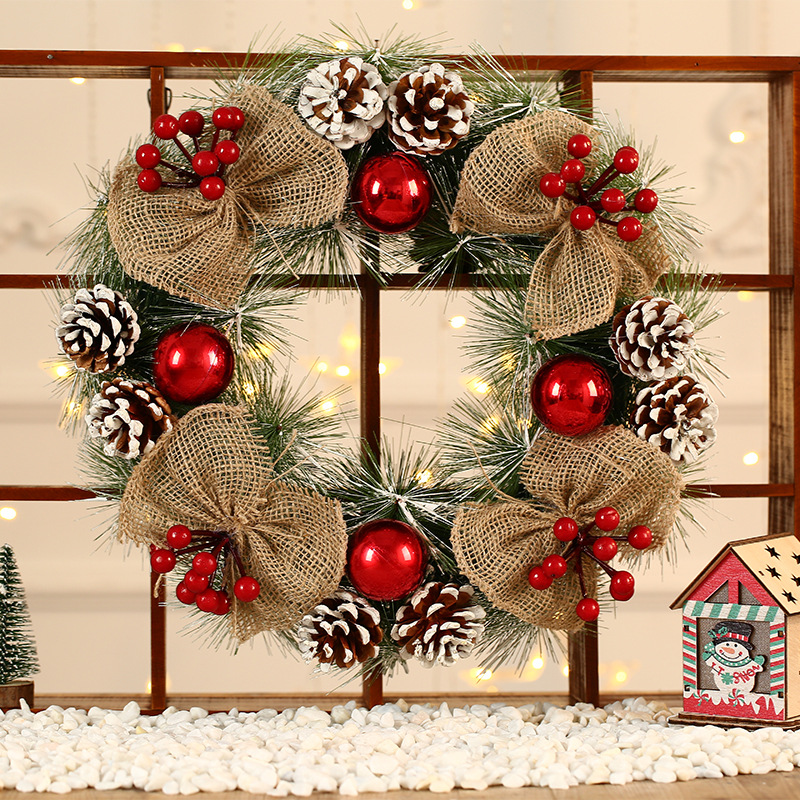 Decorative Christmas Wreath with Ornaments