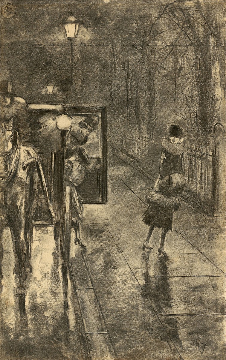 Nächtliche Straßenszene  Berlin Circa 1925