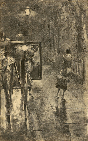 Nächtliche Straßenszene  Berlin Circa 1925