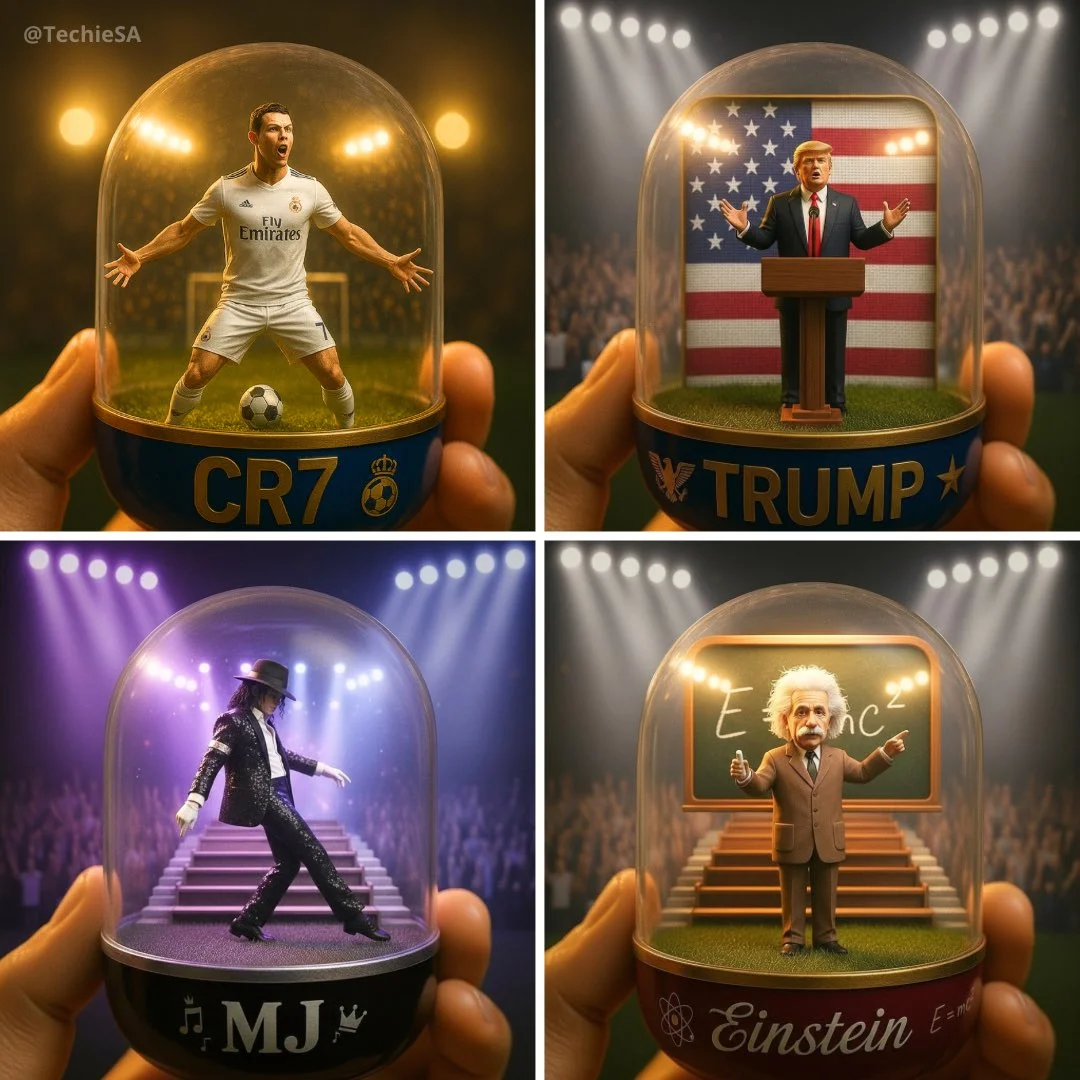 Diorama detallado de cápsula Gashapon transparente con [NOMBRE] en su pose/estilo icónico.