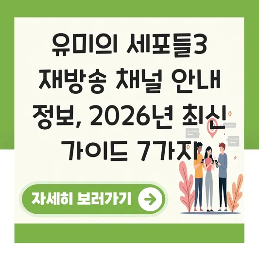 유미의 세포들3 재방송 채널 안내 정보