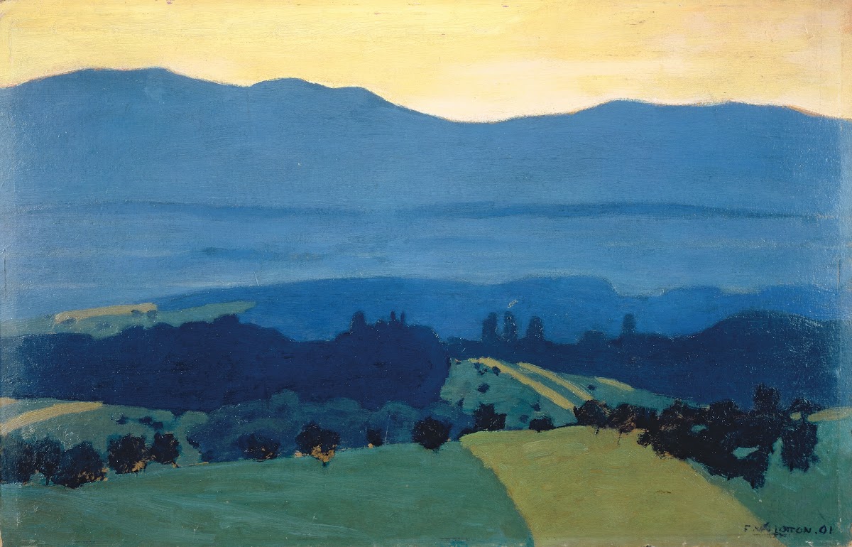 Landscape in the Jura Mountains near Romanel 1900