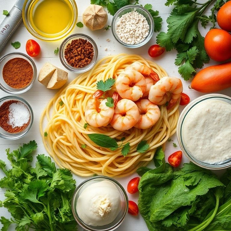Ingredients for Creamy Cajun Shrimp Zoodles Recipe – Quick, Easy, Low‑Carb Dinner